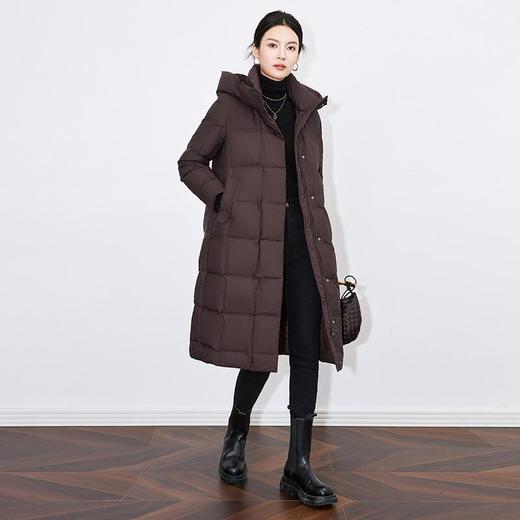【高货wl】全新升级【铂金会员735/天猫989/差价254】(14248) 洛诗琳2024冬季新款通勤休闲宽松连帽过膝长款保暖羽绒服 商品图0