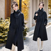 高级感宽松气质中长款，带围巾双面羊毛呢大衣CPYY8096 商品缩略图3