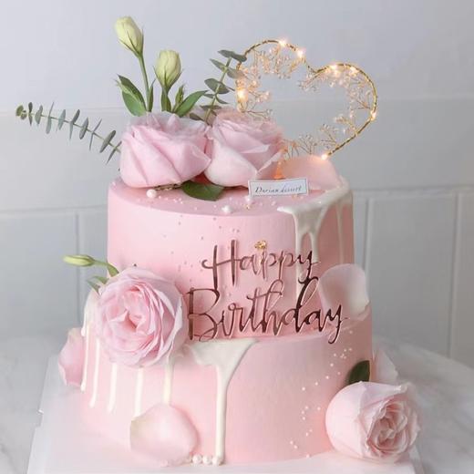 【浪漫鲜花创意双层蛋糕定制】 商品图0