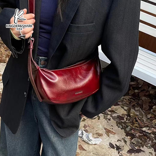 经典鲨2024年冬季新款纯色简约单肩斜挎腋下包KGB05-D575551 商品图0