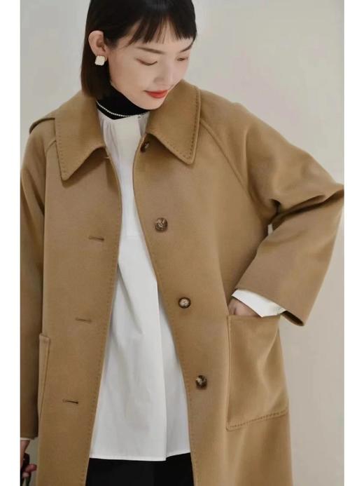 【高品质私服】【IC全羊绒双面呢插肩袖大衣】舒适廓形，简约大气，对身材包容度高【无标出货 介意慎拍】 商品图9