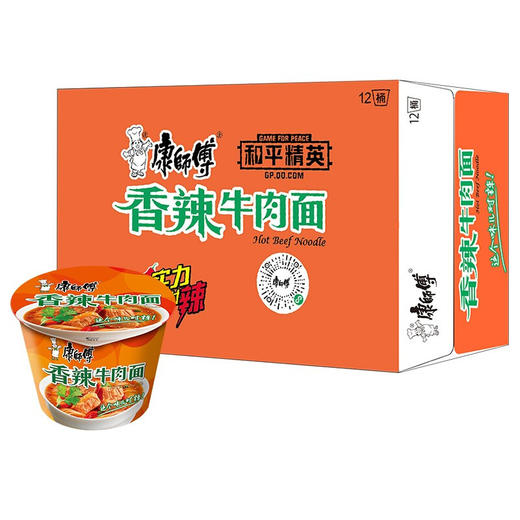 康师傅香辣牛肉面108g*12桶 商品图0