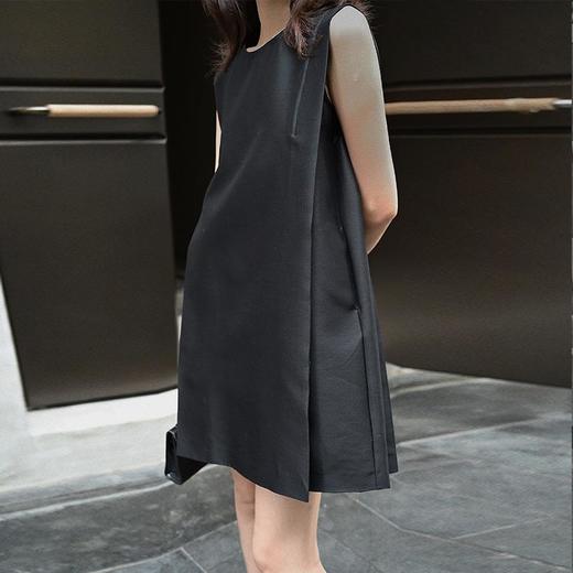【顺丰包邮】81320 洛诗琳高级感极简H型厢式宽松百搭丝毛连衣裙01019 商品图3