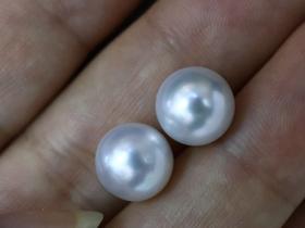 10mm-11mm澳白对珠裸珠