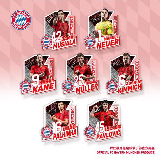 【官方正版】拜仁慕尼黑足球俱乐部 | 球员冰箱贴足球迷穆勒 商品图0
