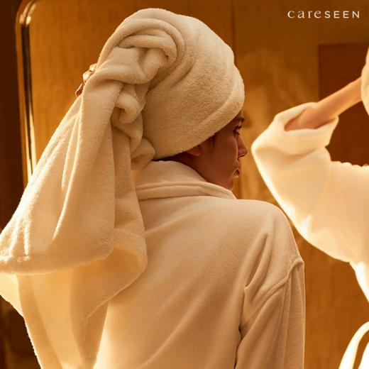 【Hug系列】康尔馨埃及棉浴巾超柔纯棉新款加大浴巾女冬季高级白 商品图3