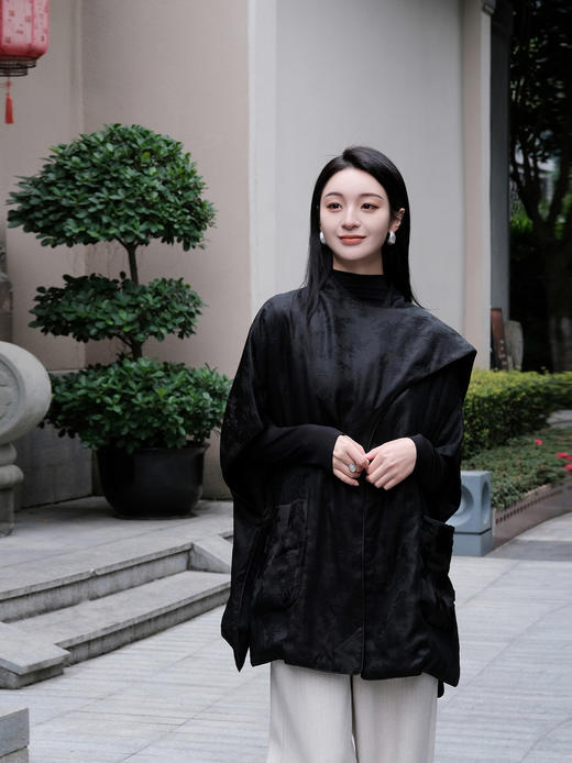 盛唐牡丹| 梅兰竹菊香云纱夹棉外套 商品图8