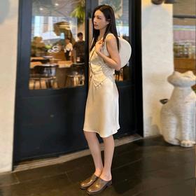 【顺丰包邮】75943 洛诗琳高级感简约纯色醋酸丈根半身裙女115