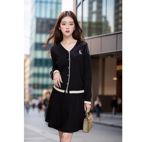 奢姿2024年冬季新款大码女装休闲气质两件套胖妹妹绣花V领套装9844969406