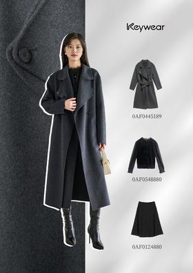 奇威系带翻领大衣 0AF04451