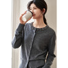 【轻奢羊毛针织开衫】重工轻奢气质针织衫 手缝亮钻圆领设计感羊毛针织上衣4771 商品缩略图1