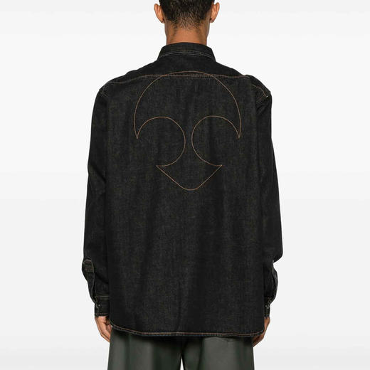 GCDS 男士字母徽标牛仔外套 黑色 A2CM2401DA099 商品图2