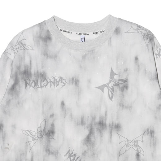 WY178新款美式蝴蝶印花亮点设计款T恤男女春秋休闲宽松时尚长袖 商品图2