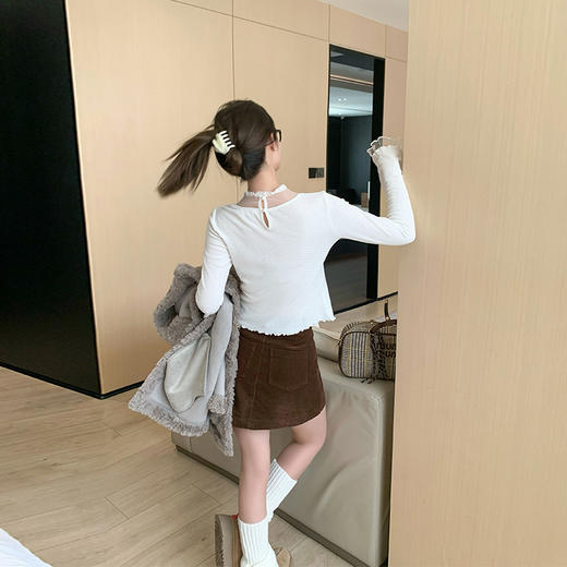 <曾小咸推荐>蕾丝边白色短款上衣 日常139.99/件 立减80 秒杀59.99/件！！ 商品图4