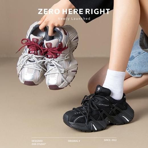 ZHR则则复古巴黎老爹鞋2024秋季上新鸳鸯系带休闲运动鞋高街潮鞋 商品图9