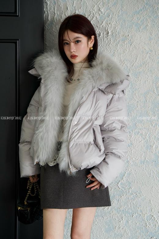 【门店同款】ENJOY冬季从“绒”冬日造梦缪斯毛领羽绒服 159951588 商品图3