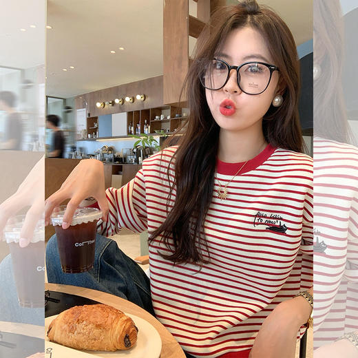 <曾小咸推荐>3.24现货秒杀 ！微信超特价！条纹加绒卫衣 日常159.99 立减80 秒杀79.99！！ 商品图3