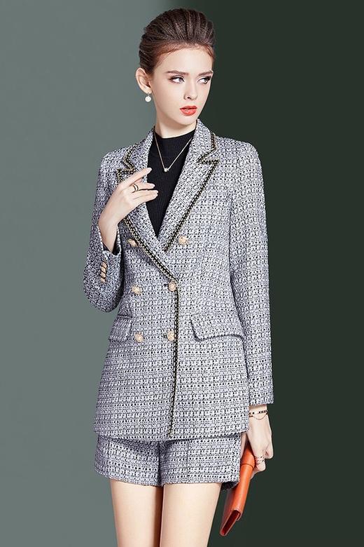 Le Malene 小香复古粗花呢外套短裤套装 15592 商品图1