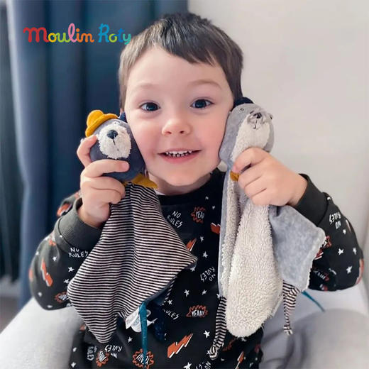 Moulin Roty 粉红小猫婴儿安抚巾（棉布款） 适合年龄0岁+ 663015 商品图12