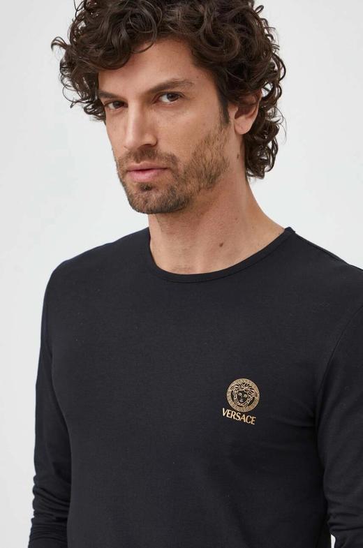 【盒破超惠秒】VERSACE 范思哲 美杜莎印花金色logo胸标 弹棉长袖T恤 2件装 12055 商品图13