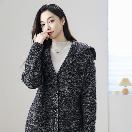 （纱线克重均升级）火桐hooton 无缝一体半高领山羊绒打底衫24A221 商品图3