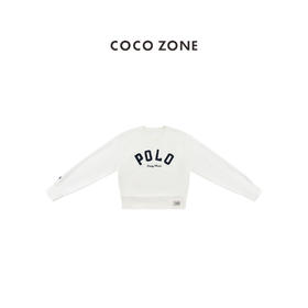 COCO ZONE 美式字母圆领磨毛贴布绣长袖卫衣CC1D2604