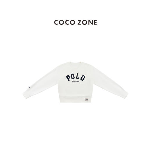 COCO ZONE 美式字母圆领磨毛贴布绣长袖卫衣CC1D2604 商品图0