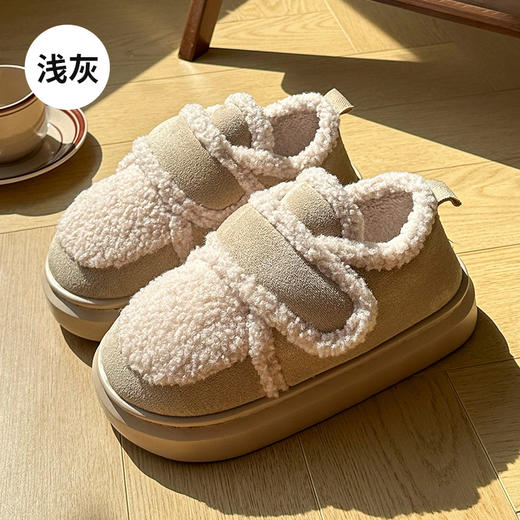 【暖暖棉鞋，柔软舒适】新款加绒加厚的包跟棉拖鞋女，舒适保暖，步履如飞。情侣棉鞋男也是不错的选择，防滑耐磨，多种颜色可选。室内家居、办公室白领都适用，让你的冬季更加温暖！ 商品图6