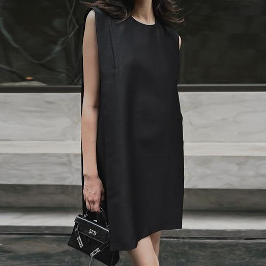 【顺丰包邮】81320 洛诗琳高级感极简H型厢式宽松百搭丝毛连衣裙01019 商品图0