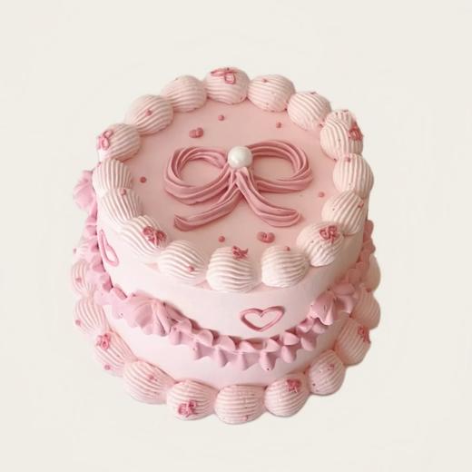 粉色蝴蝶结蛋糕 商品图0