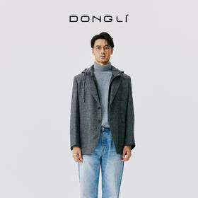 东黎 • 混纺款男士秋冬可拆卸连帽西服 3760