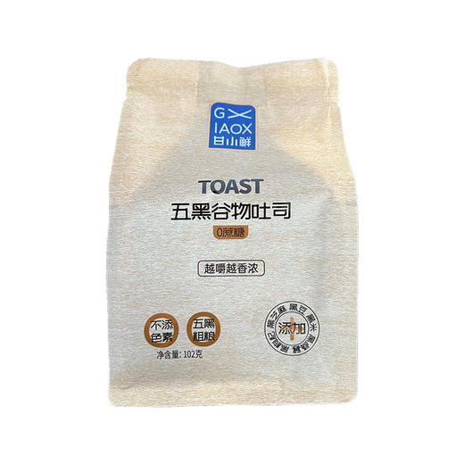 甘小鲜零蔗糖五黑谷物吐司102g 商品图0