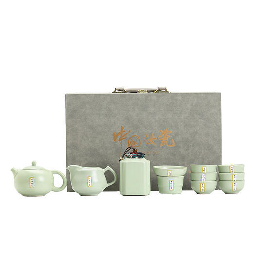 【汝窑茶具套装】礼盒茶壶盖碗 功夫茶具 送长辈礼品  伴手礼礼盒 商品图4