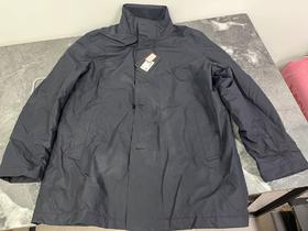 瑕疵HUGO BOSS 男士单排扣棉服防风防水假两件中长款风衣外套