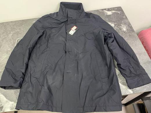 瑕疵HUGO BOSS 男士单排扣棉服防风防水假两件中长款风衣外套 商品图0