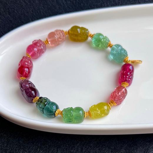 8mm单圈貔貅碧玺手链 商品图4