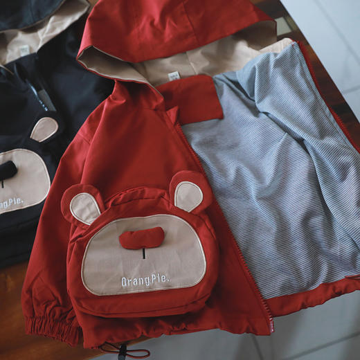 【春秋双层外套，轻薄不挑人】宝宝春秋新款上衣 男童女童秋季双层外套 小童韩版休闲冲锋衣-QQ 商品图3