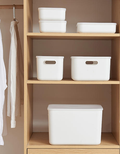 【矮款/高款/加高款可选】娜家白色多功能整理收纳盒 商品图4