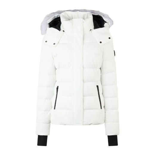 MOOSE KNUCKLES 女士金属驼鹿指节徽标绗缝连帽羽绒服 白色 M34LJ136S 1007 商品图0