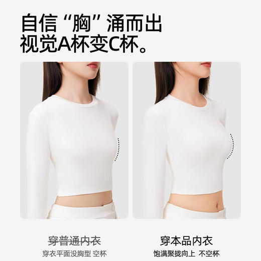 【强聚拢】熳洁儿 内衣女小胸聚拢蜜桃胸显大文胸舒适无钢圈无痕美背仙气蕾丝24261503 商品图2