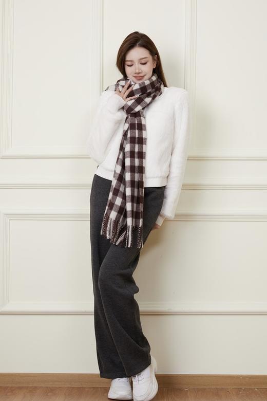 Say Something 棕色格纹美拉德围巾 19439 商品图2