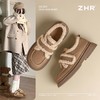 ZHR则则洋气保暖乐福鞋2024新款平底棉鞋美拉德加绒勃肯鞋毛毛鞋 商品缩略图5
