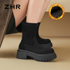 ZHR弹力靴2024新款冬季加绒保暖爆款短靴网红ins显高瘦瘦靴子厚底 商品缩略图6