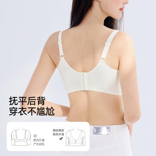 【大胸显小BC杯】熳洁儿 性感超薄透气兔耳朵内衣不凸点聚拢防下垂文胸24761501 商品图4