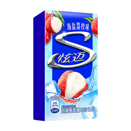 炫迈无糖口香糖海盐荔枝味28片装50.4g*9盒 商品图0