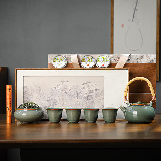 【复古风功夫茶具套装】陶瓷香道礼盒装 公司周年庆商务伴手礼品 商品图5