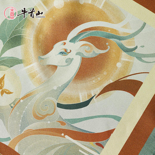 牛首山万事利联名本心清净双面印花方巾真丝敦煌风方巾复古送妈妈 商品图2