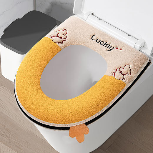【四季通用！卡通印花马桶套】家用马桶垫秋冬款加厚坐便套拉链式马桶垫，自带提手，提拉方便。ry 商品图9