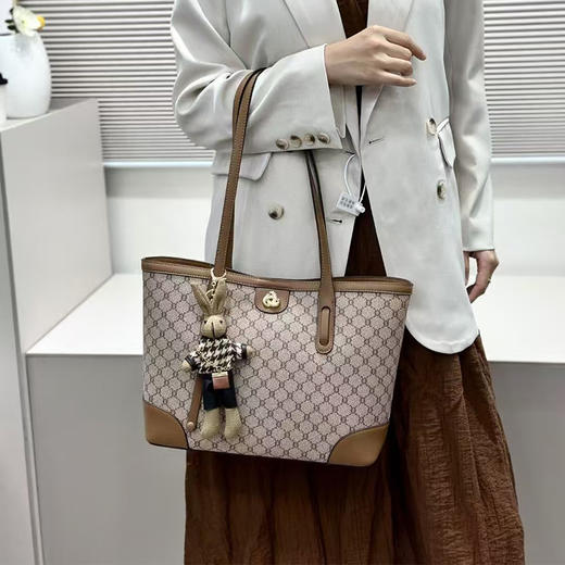 经典鲨2024年冬季新款大容量纯色简约单肩手提包托特包KGB31-D588281 商品图3