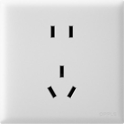 欧普（OPPLE）开关插座W18悦灵月光白usb空调16A插座五孔10A面板暗装二开多控 商品图5